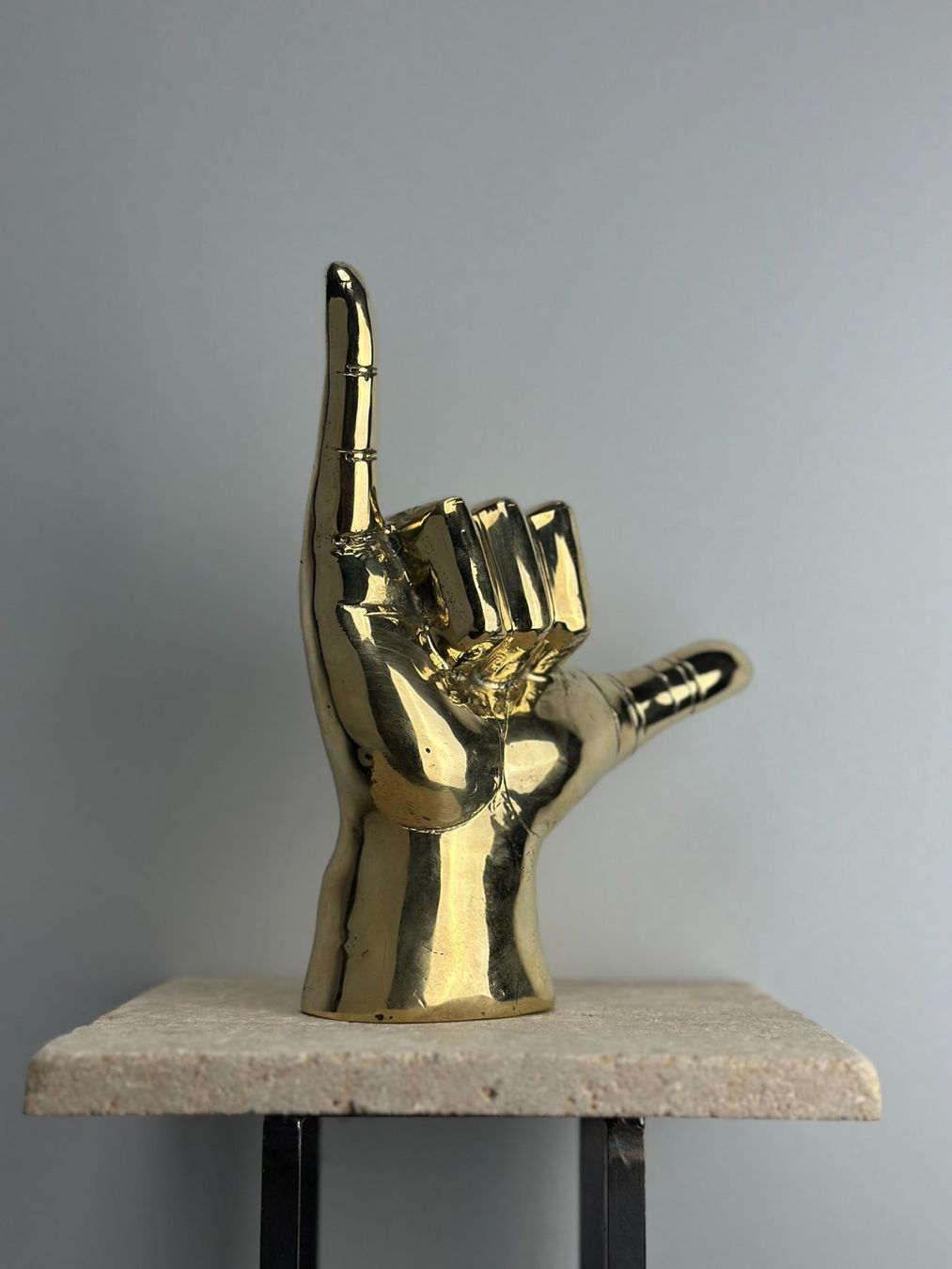Skulpturen & Statuen: Sculpture de Main Shaka en Bronze Doré – Gebraucht aus Lausanne von Toko_Lausanne 1