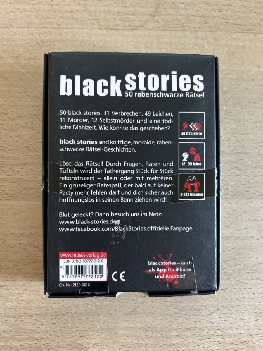 Giochi: Black Stories – Usato da Bern venduto da kuhnsi 1