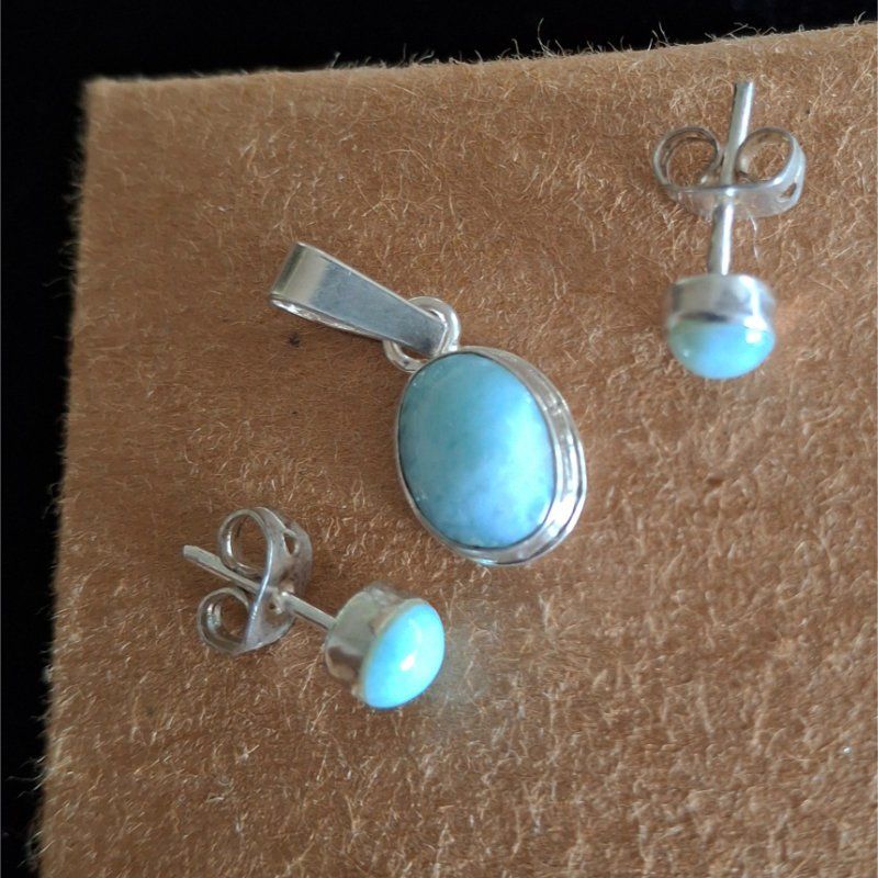 Ciondoli: Anhänger & Ohrstecker - Larimar - 925 Silber – Usato da Weggis venduto da daisyflower