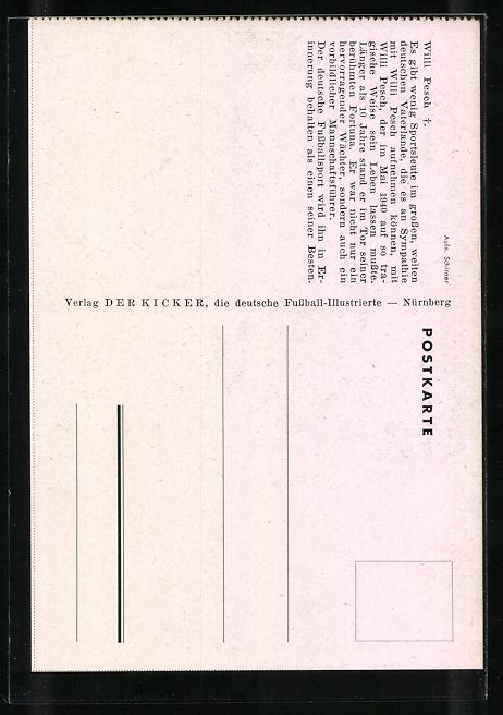Ansichtskarten: AK Willi Pesch, Torhüter der Fortuna – Gebraucht aus Berlin von bartko-reher 1
