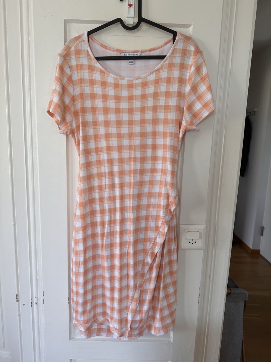 Kleider: Pregnancy Dress Gingham L Orange White – Neu (gemäss Beschreibung) aus Horgen von ger_2y92