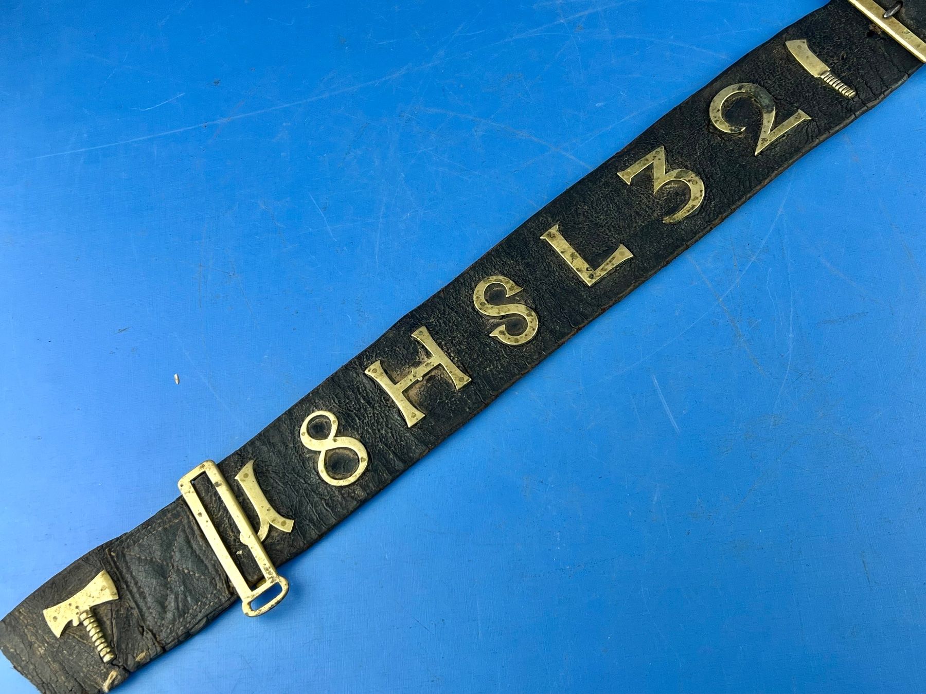 Cinture: Antiker Metzgergurt 1832 Leder / Messing – Usato da Unterengstringen venduto da Gustav03 2