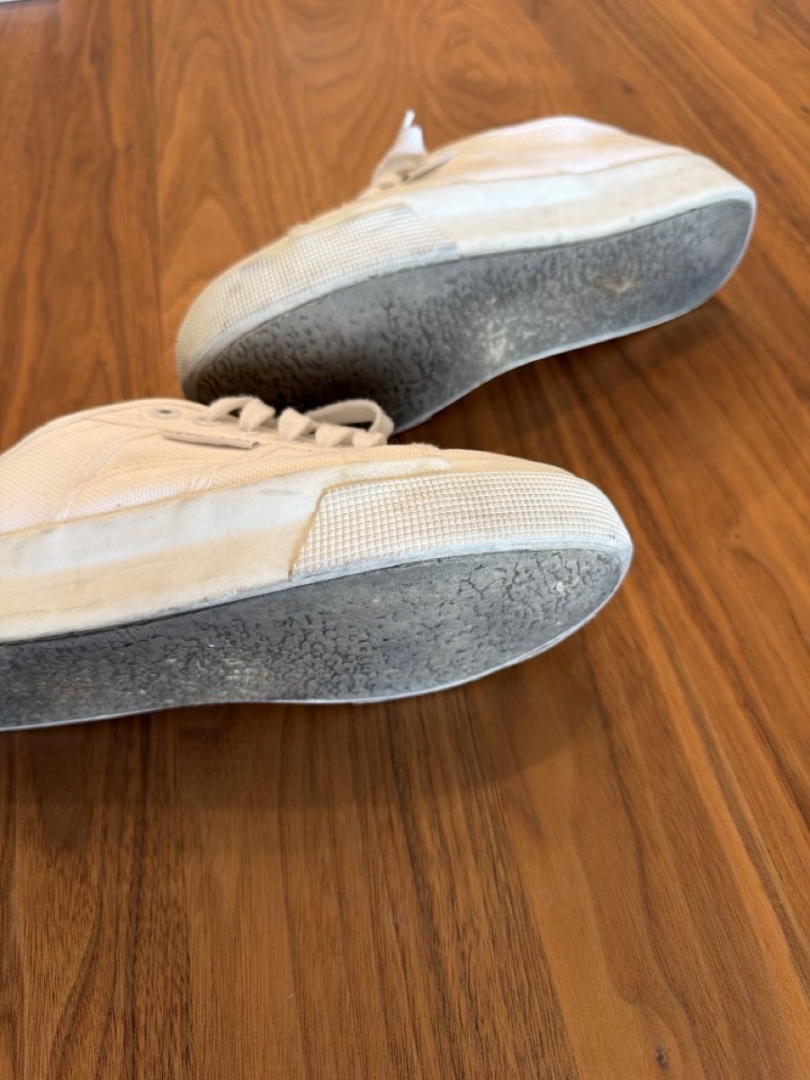 Superga Scarpe da donna: Superga weisse Leinenschuhe Gr. 39 – Usato da Zürich venduto da blancali 4