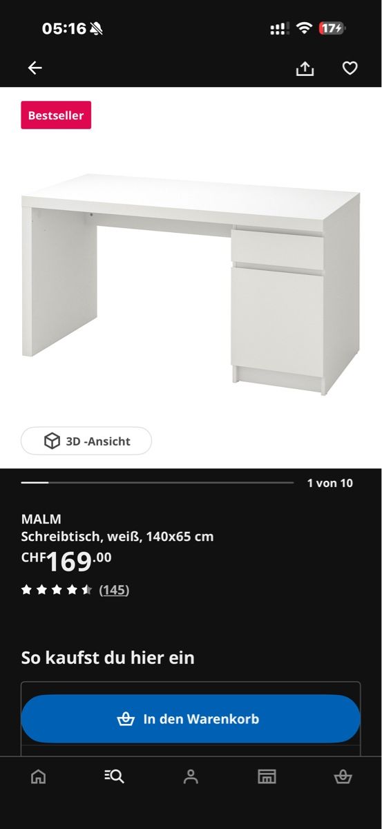 Ikea Schreibtische: IKEA MALM Schreibtisch 140x65 cm – Gebraucht aus Gams von flysea1986 5