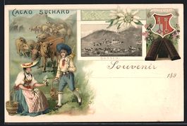 Litho Sarnen, Wappen Unterwald mit Sucha
