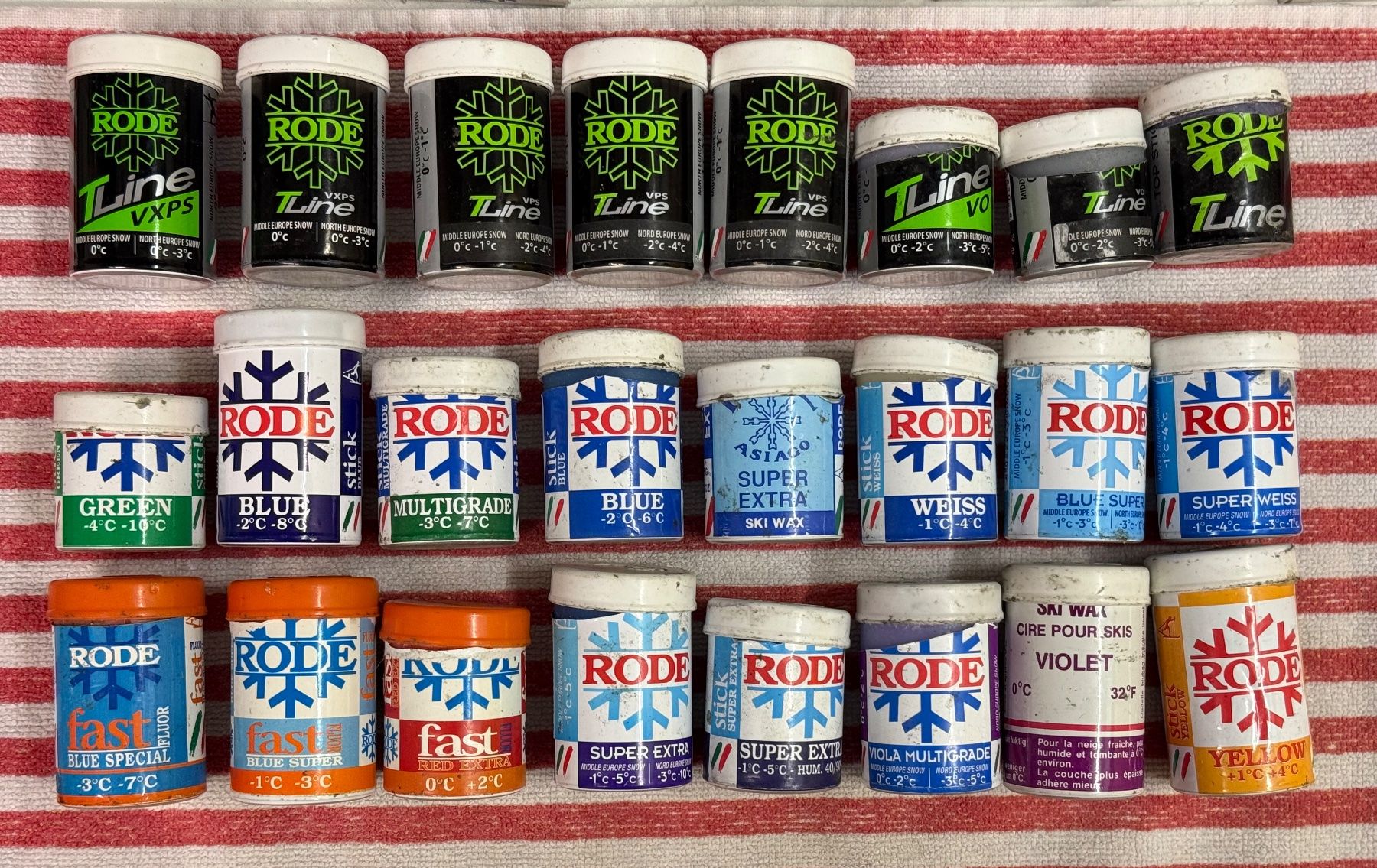 Sci: Skiwachs Set Rode, Vintage, div. Sorten, NEU & gebraucht – Usato da Pragg-Jenaz venduto da Gigolo60 2