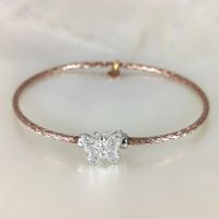 Bracelet rigide Papillon pierres cubic zirconium Ag925
