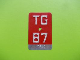Velonummer / Fahrradnummer TG 87