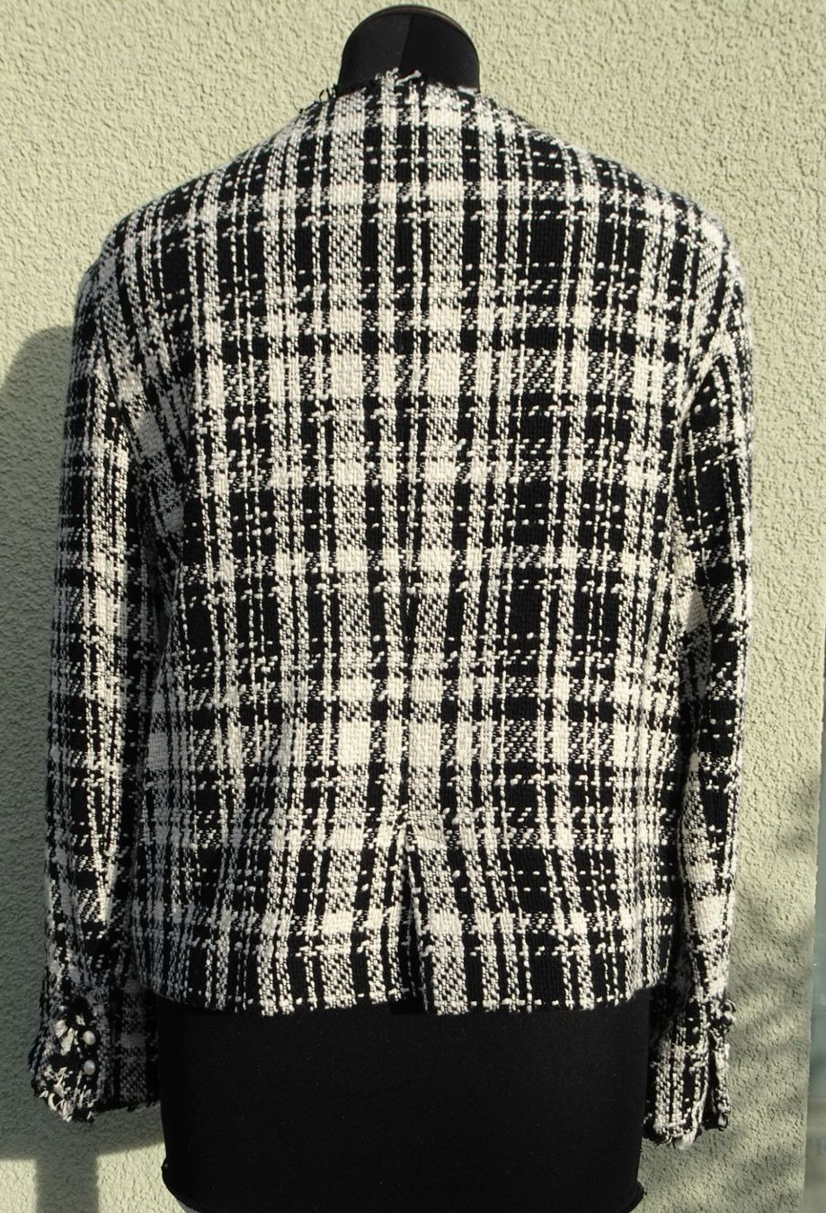 Zara Giacche: Zara Basic Blazer Jacke Boucle schwarz weiss Gr. L 40 – Usato da Winterthur venduto da blumeblau77 6