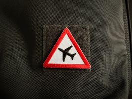 Klett-Patch Flugzeug Verkehrsschild