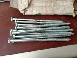 Sechskant-Holzschrauben verzinkt 12 x 260 11 Stück 