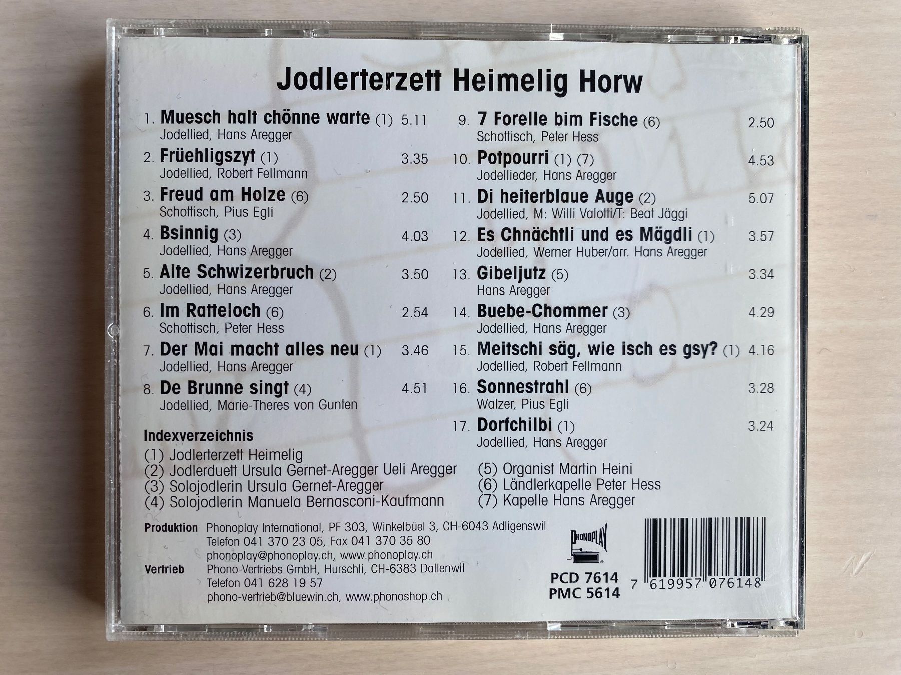 CD: Jodlerterzett Heimelig Horw – Usato da Oberried Brienz venduto da Chyara 1