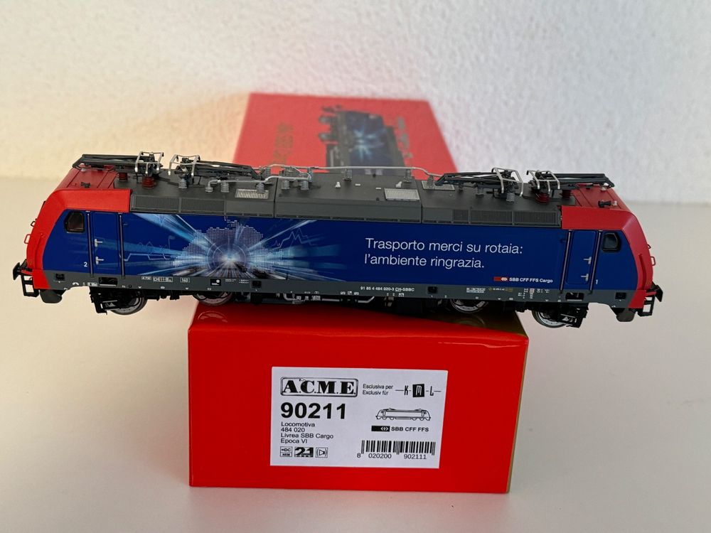 ACME Modelleisenbahnen: ACME SBB Cargo Re 484 020 digital neuwertig – Neu (gemäss Beschreibung) aus Goldau von Bergsturz1806