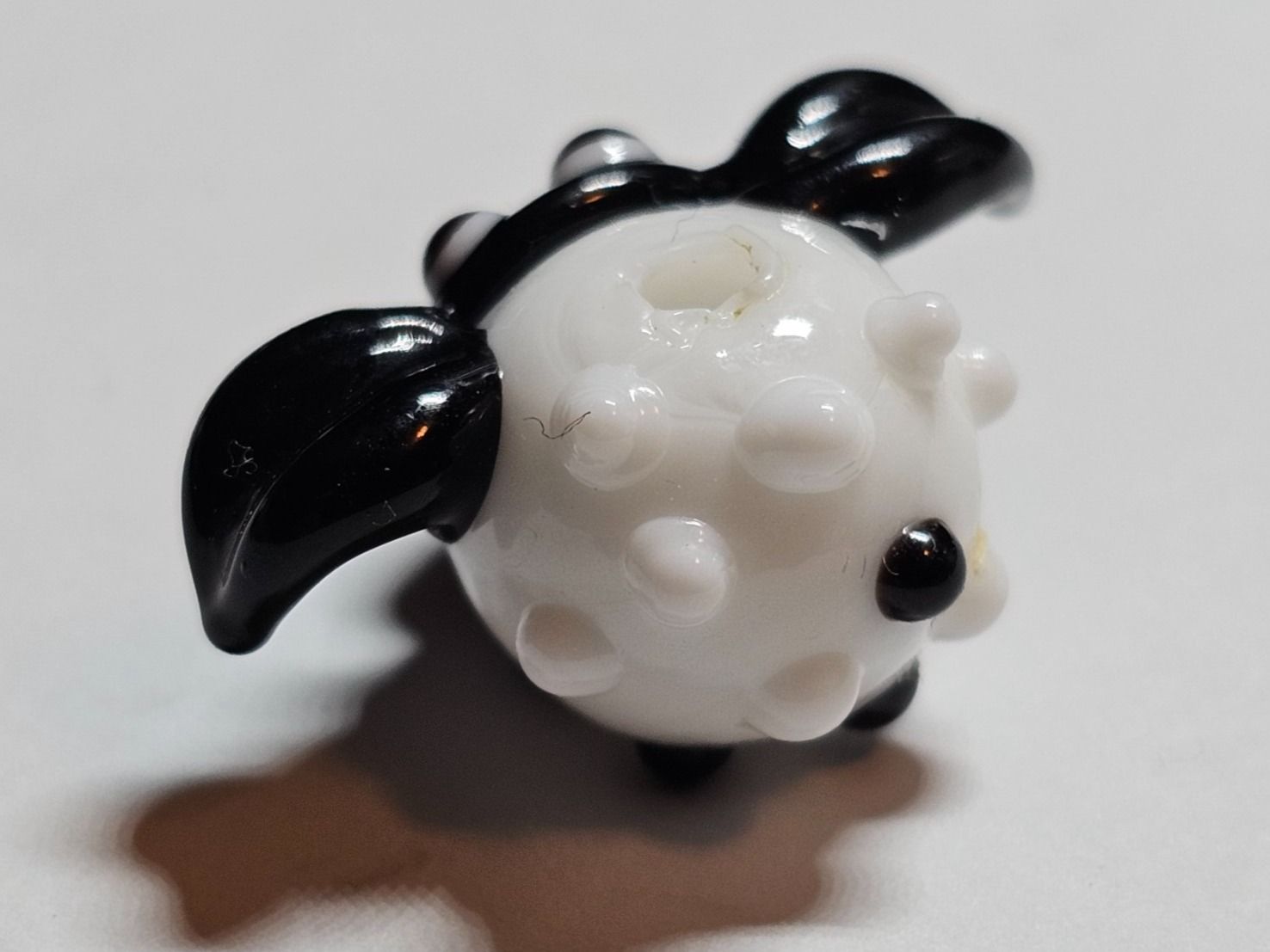 Perle (finte): 1 Lampwork Zwisch Elemente Schaff Olive Kette Basteln Perlen – Nuovo (secondo la descrizione) da Riedt b. Erlen venduto da Gottestraene 4