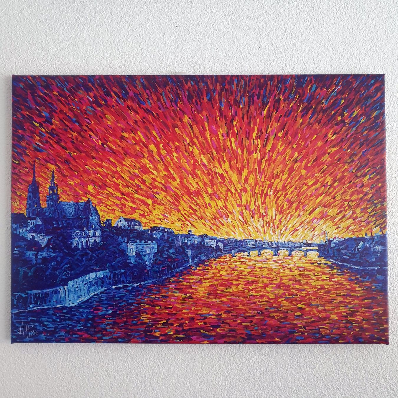Foto & Immagini: Kunstdruck auf Leinwand "Basel Bridge" 70x50cm – Nuovo e nell'imballaggio originale da Basel venduto da HNDidn