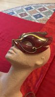 Fasching Maske venezianisch rot gold neuwertig
