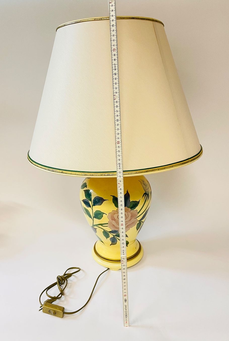 Lampen: Vintage Tischlampe "Art & Décor" mit Rosenmuster – Gebraucht aus Olten von ELHANDEL 7