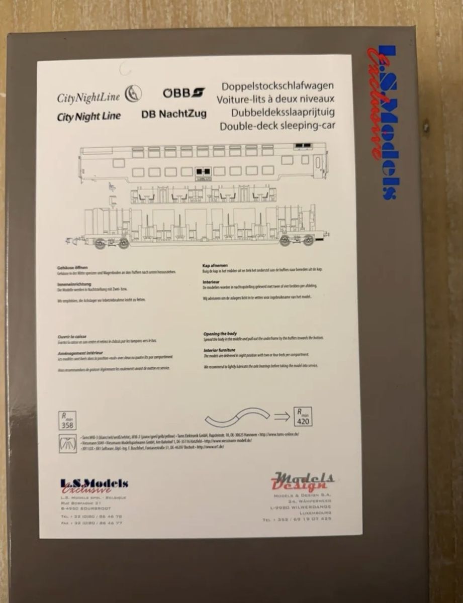 LS Models Modellini di ferrovie: L.S.MODELS ÖBB NIGHTJET PRIDE VIENNA ÖBB EXCLUSIVE NEU – Nuovo e nell'imballaggio originale da Zürich venduto da Volanbusz 5
