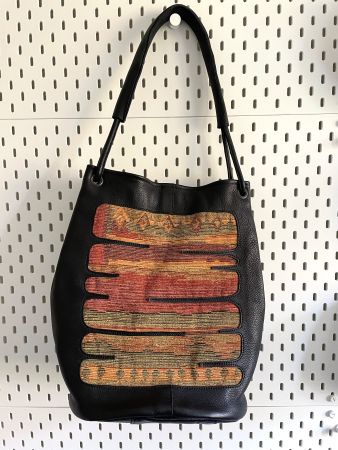 Handmade leather bucket bag