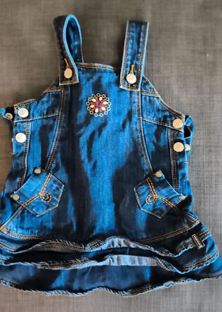 Süesses Jeans Kleid, Grösse 86, Top Zustand
