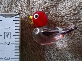 Süsses Vögeli aus Glas fürs Puppenhaus