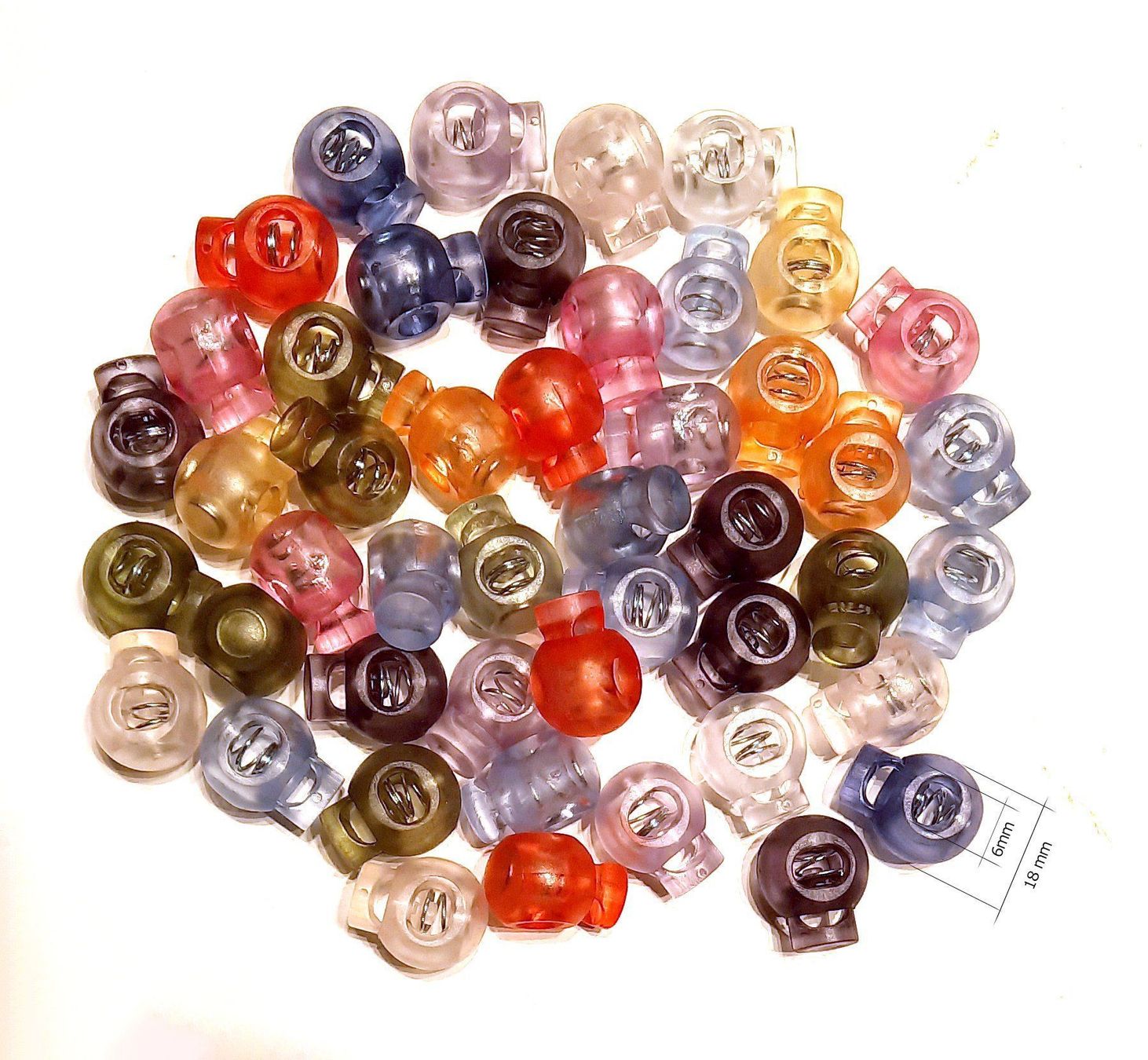 Ferramenta: Sortiment 50 Stk. Kordelstopper farbig halb transparent – Nuovo e nell'imballaggio originale da Pfäffikon SZ venduto da ANNAPURNA8091