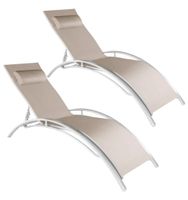 Aluminium 2er Set Gartenliege Alina