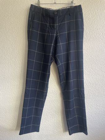 Pantalon Mat de Misaine T.38, carreaux marine et gris 👖