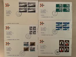 57 FDC Canada inkl Sommer-Olympiade 1976 Montreal