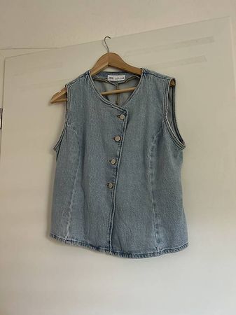 Veste sans manche en jean