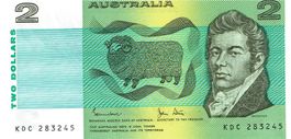 Australien 2 Dollar ND 1983 P-43d Johnston Stone UNZ