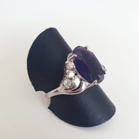 Ring Silber 925 Amethyst Zirkonia Gr 17,9 mm