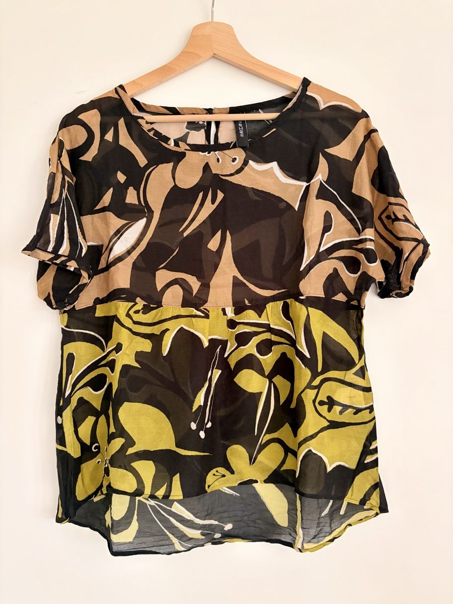 Marc Cain Blusen: Bluse Marc Cain Grösse S floral Seide Baumwolle – Neu (gemäss Beschreibung) aus Heiligenschwendi von maerchen2008