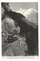 Brünigbahn zwischen Passhöhe und Meiringen (BE) Dampfzug