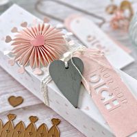 Stanzschablone - Rosette mit Herzen