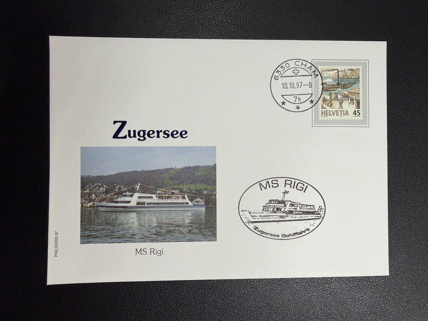 Tutti i francobolli: Schweizer Schiffspost Zugersee MS Rigi 1997 – Usato da oberrüti venduto da jeanmei