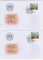 1000 Jahre Neuchâtel Marke mit TAB auf 2 illustrierten FDC's