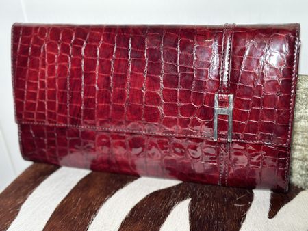 BCBG MAXAZRIA genuine leather clutch
