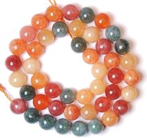 1 Strang echte multicolor Achat Perlen 8 mm