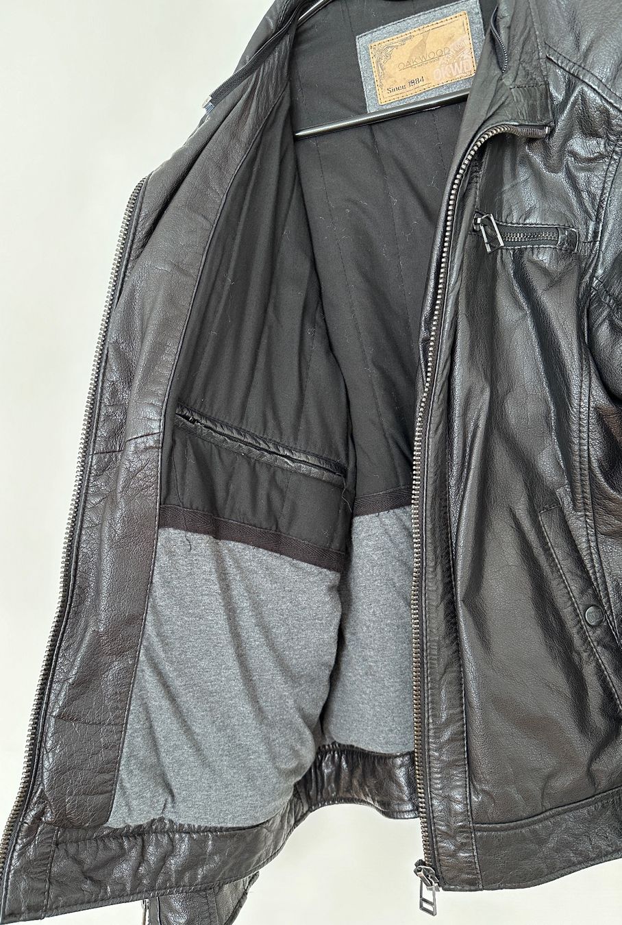 Giacche: Lederjacke im Bikerstyle, echtes Büfelleder – Usato da Zürich venduto da Olid-ZH 2