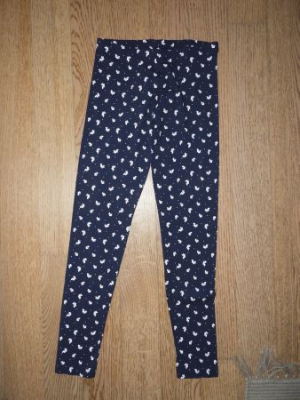 Neue Leggings dunkelblau mit Blumenmuster Grösse 1164