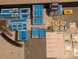Lot Märklin H0 K Gleis Oberleitung Signal Schiene Verteiler+