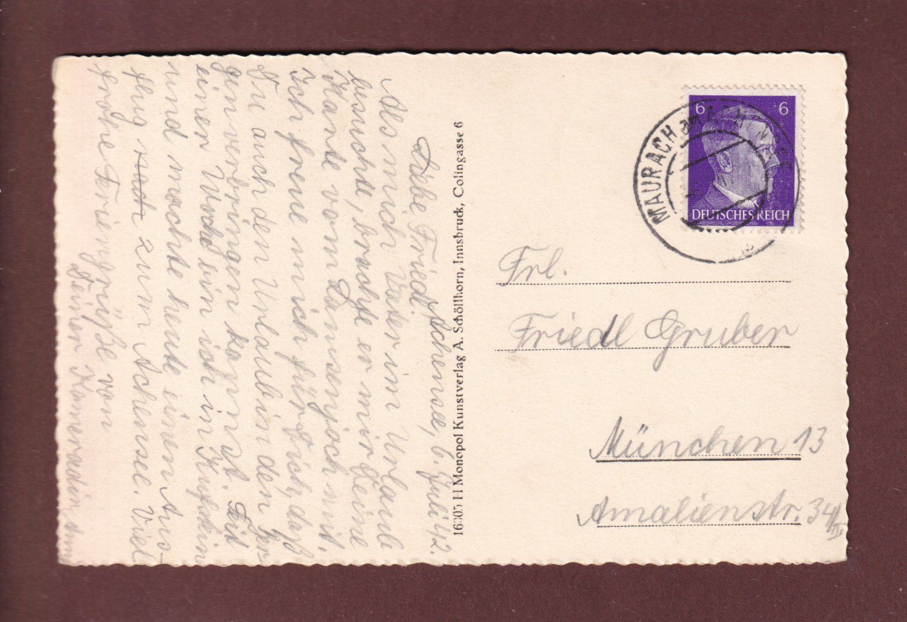 Cartes postales: Am ACHENSEE - 1942 – D'occasion à Pully par nicecards 1