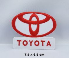 TOYOTA - Logo Aufnäher - Aufbügler - Stickerei - 7,5x6,5cm