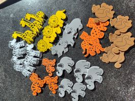 1 Pack Moosgummi Sticker neu Tiere Zoo 28Stk