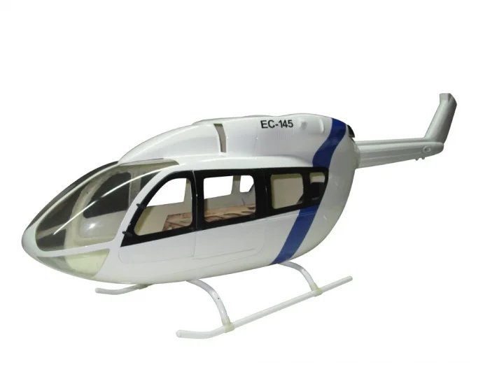 RC Modellbau: Helikopter Rumpf EC-145 / 450 white blue – Neu und originalverpackt aus Wollerau von Skyrush