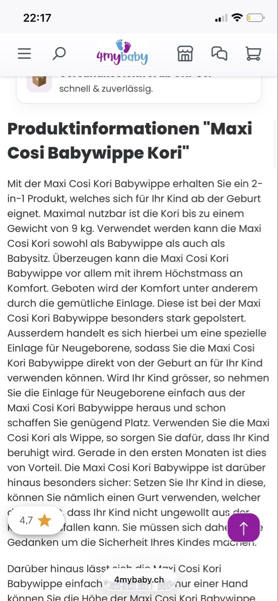 Maxi-Cosi Bascules & balançoires: Maxi Cosi Babywippe – D'occasion à Jona par ma__rq9p 7