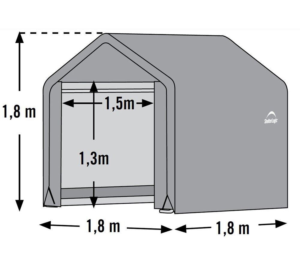 Casette da giardino & serre: ShelterLogic Folien-Gewächshaus Grau – Nuovo e nell'imballaggio originale da Bottighofen venduto da zaap 6