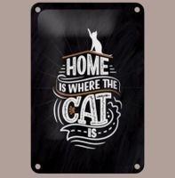 🔥 HOME IS WHERE THE CAT IS Blechschild 🎀 12x18cm OVP 🔥