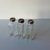 3 alte Vorratsgläser mit Metallverschluss  14 cm